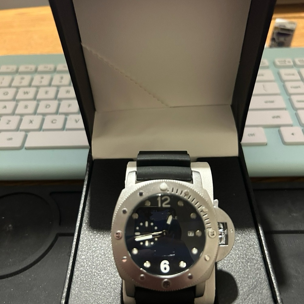 Silver and Black Watch